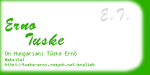 erno tuske business card